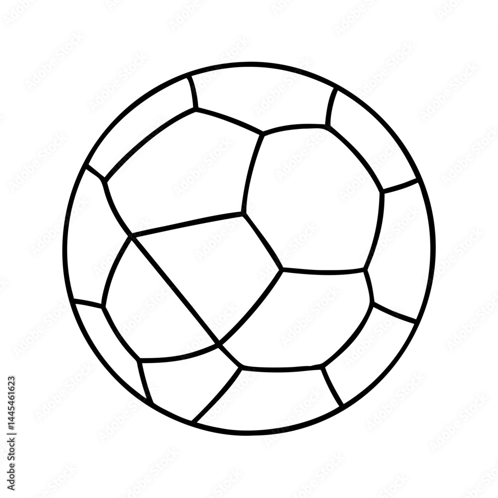 Fototapeta premium soccer ball icon, soccer ball line art - simple line art of soccer ball, perfect for soccer ball logos and icons