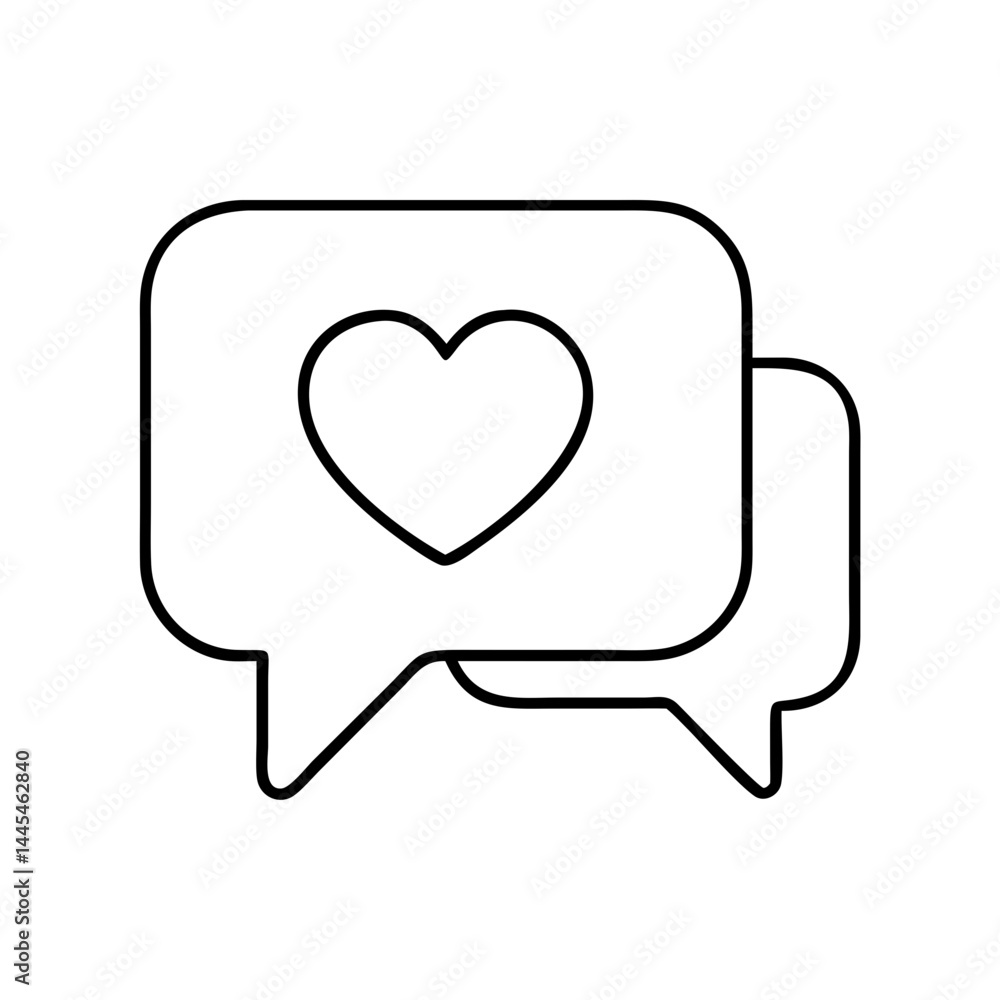 speech bubble with heart icon, speech bubble with heart line art - simple line art of speech bubble with heart, perfect for speech bubble with heart logos and icons speech bubble with heart icon, speech bubble with heart line art - simple line art of speech bubble with heart, perfect for speech bubble with heart logos and icons