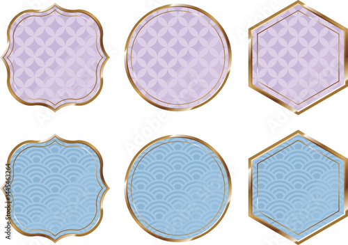 高級感のある和柄のフレーム6種セット