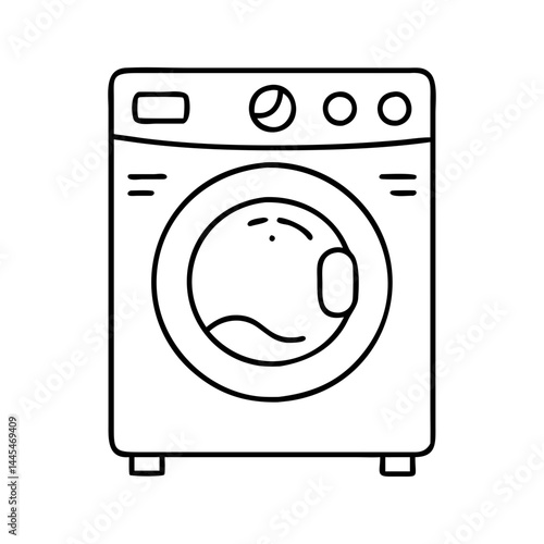 washing machine icon, washing machine line art - simple line art of washing machine, perfect for washing machine logos and icons