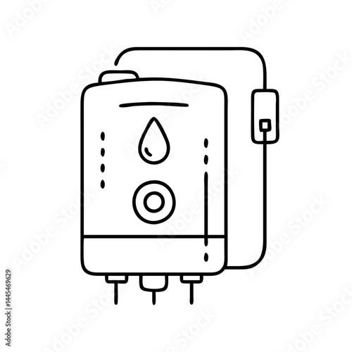water heater icon, water heater line art - simple line art of water heater, perfect for water heater logos and icons