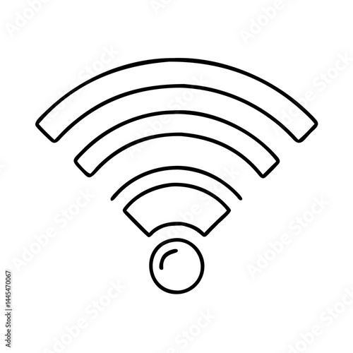 wi fi signal icon, wi fi signal line art - simple line art of wi fi signal, perfect for wi fi signal logos and icons