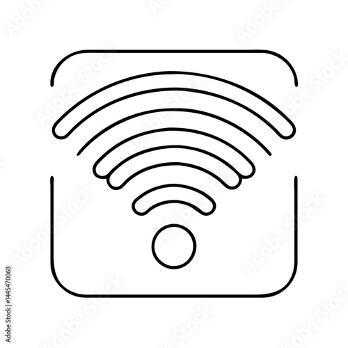 wi fi signal icon, wi fi signal line art - simple line art of wi fi signal, perfect for wi fi signal logos and icons