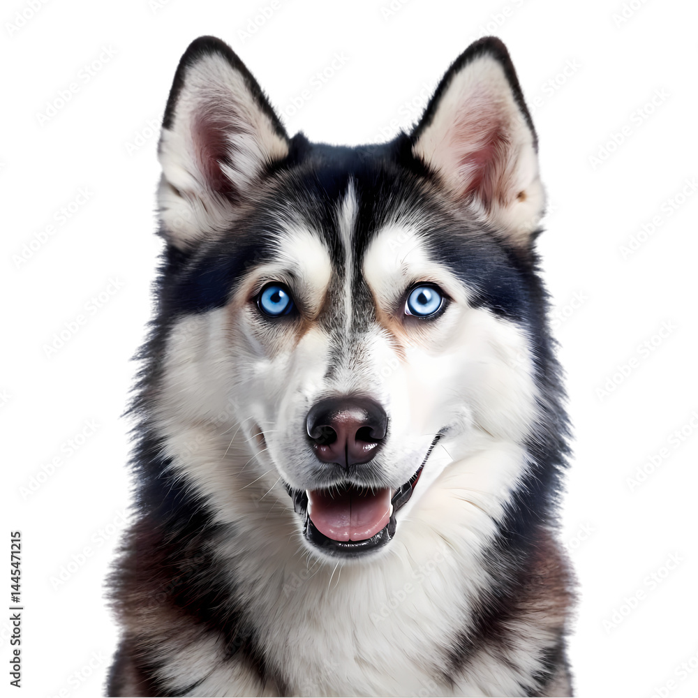 Stunning Siberian Husky with Bright Blue Eyes Stunning Siberian Husky with Bright Blue Eyes