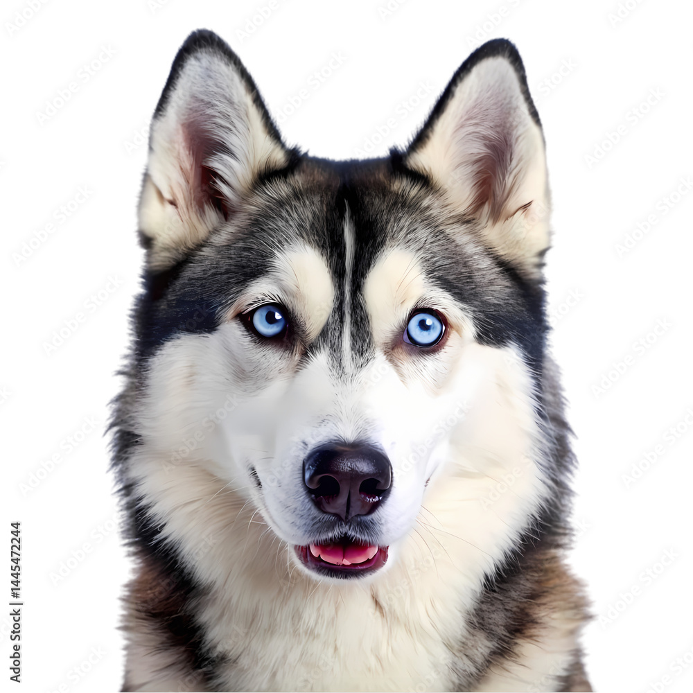 Stunning Siberian Husky Dog with Striking Blue Eyes Stunning Siberian Husky Dog with Striking Blue Eyes