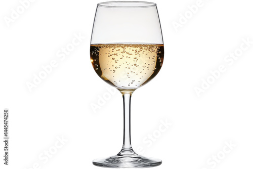 Sparkling wine glass elegant bubbles light background perfect drink celebratory toast crisp bubbles
