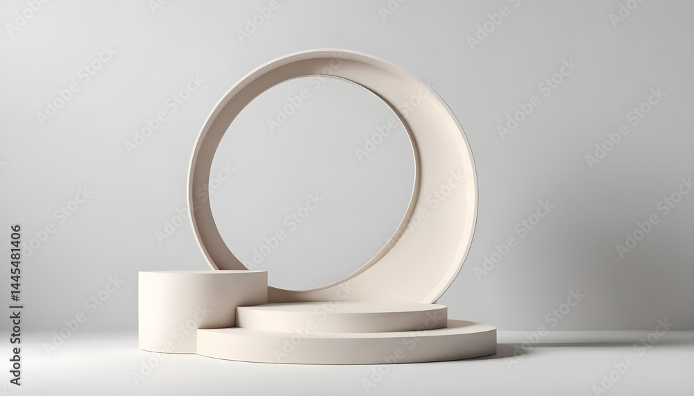 Minimalist Beige Product Display Stand Minimalist Beige Product Display Stand
