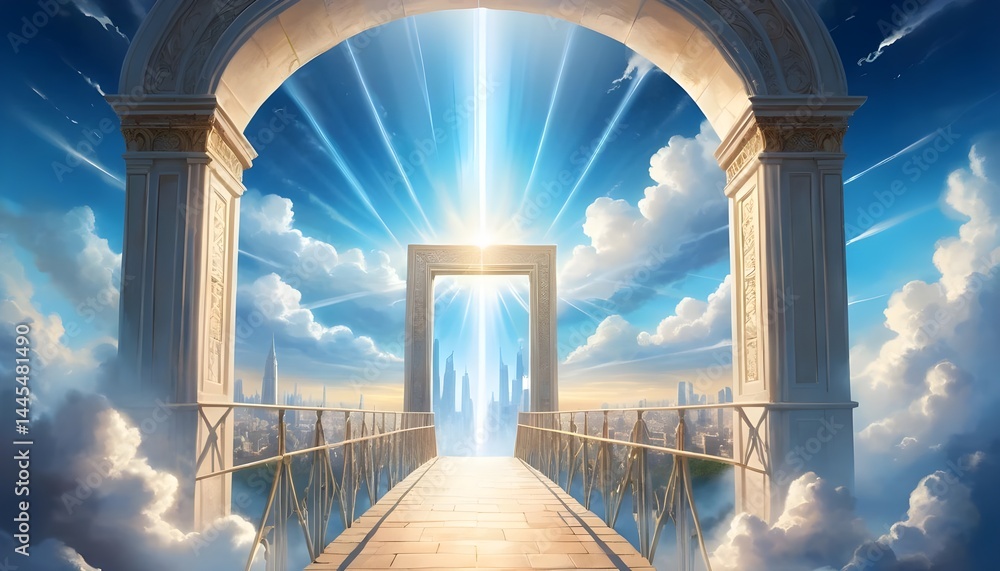 Fototapeta premium Celestial Gateway to the City