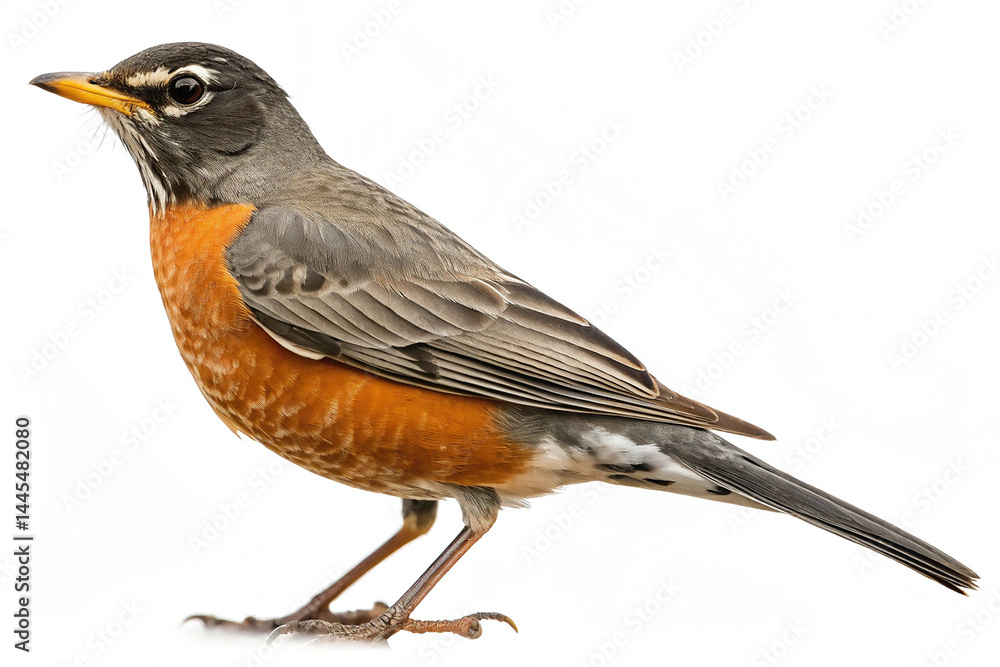 Obraz premium American robin isolated on transparent background