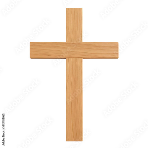 Wallpaper Mural Wooden cross isolated on transparent background, cut out Torontodigital.ca