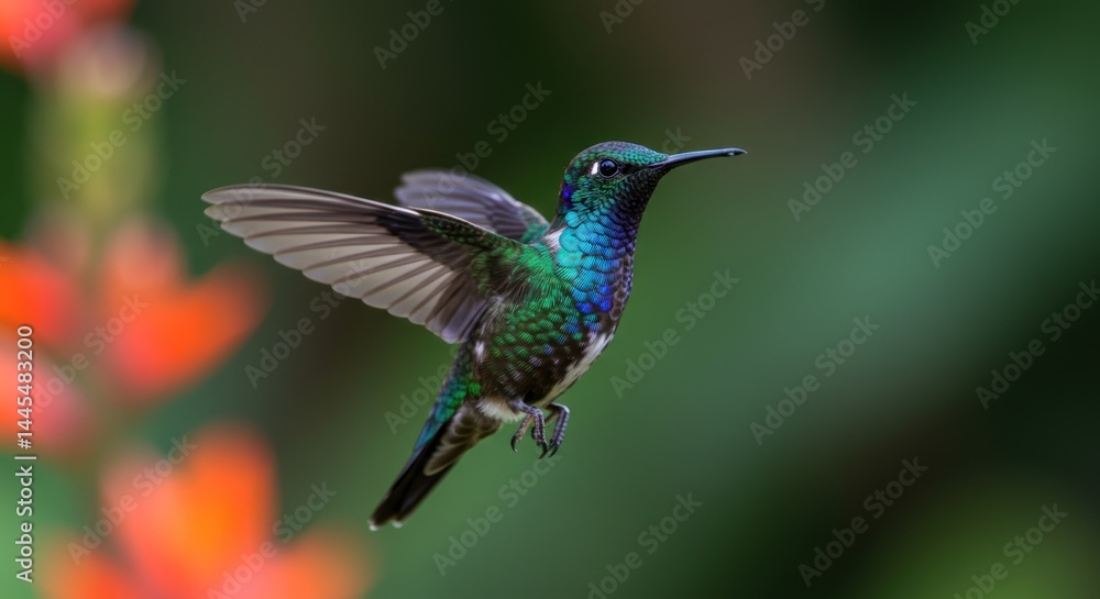 Fototapeta premium Hummingbird in Flight - Photo
