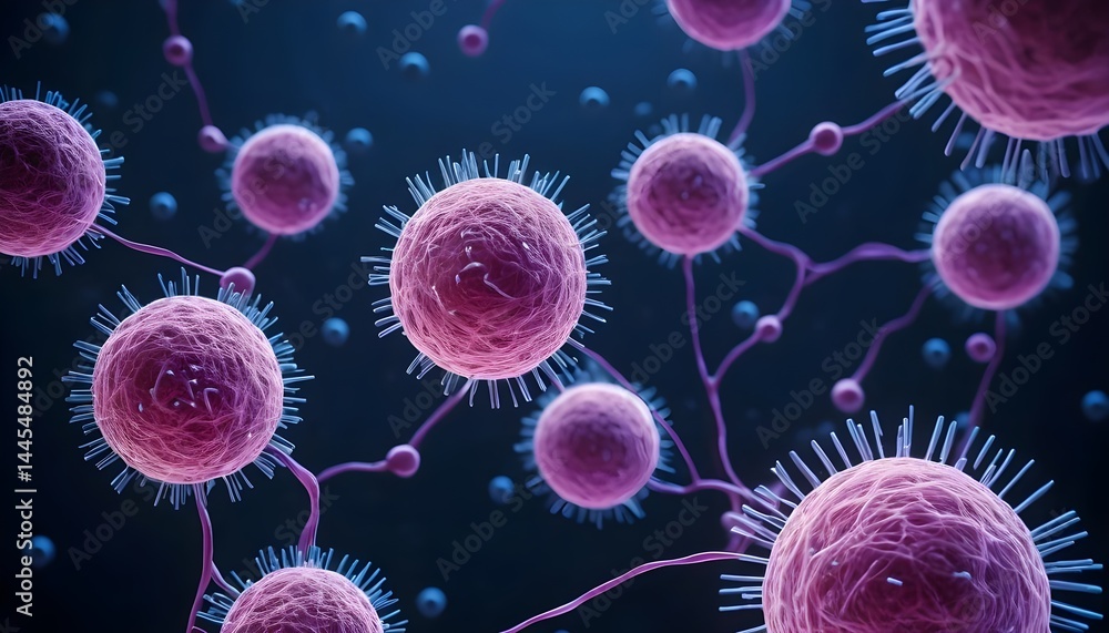 Fototapeta premium Microscopic Virus Close Up