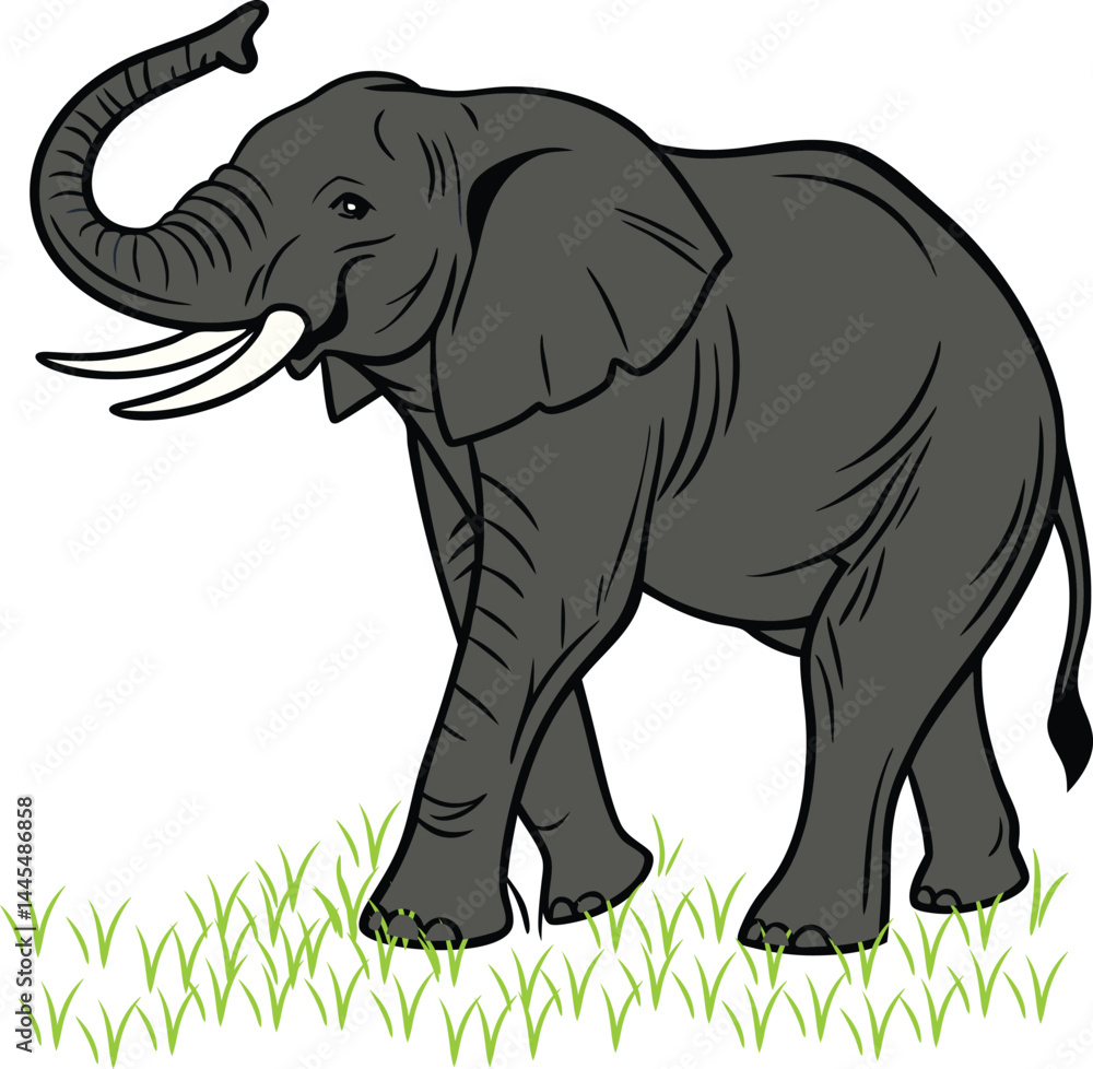 Obraz premium hand-drawn-elephant--illustration