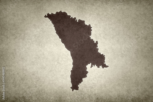 Map of Moldova on a paper