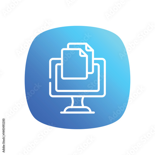 Digital Book Icon vector stock illustration