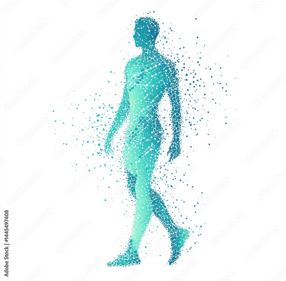 Abstract Human Figure Walking Abstract Human Figure Walking