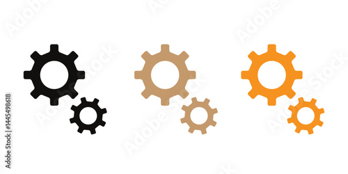 Settings Icon. Gear Symbol. Preferences Button. Vector Illustration
