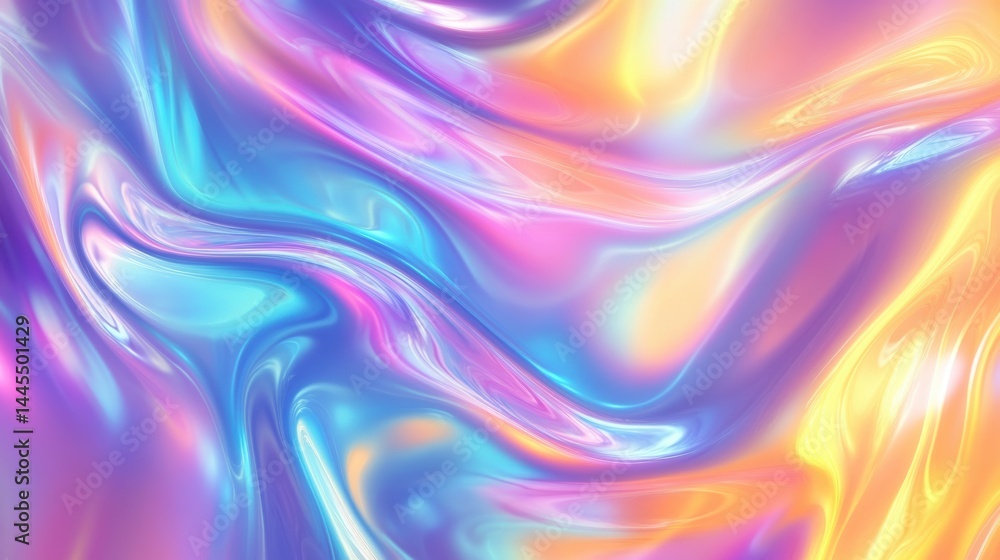 Abstract Colorful Swirling Background with Vibrant Hues of Blue, Pink, and Yellow Blending Together in a Smooth Fluid Design Abstract Colorful Swirling Background with Vibrant Hues of Blue, Pink, and Yellow Blending Together in a Smooth Fluid Design