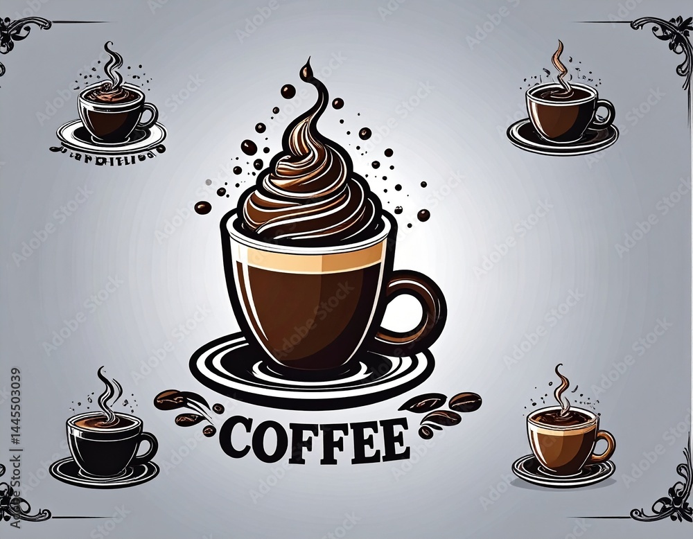Cup of coffee, Icon, logo, illustration, graphic