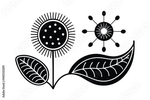 Biological Vector Illustration of Photosynthesis in Plant Cells