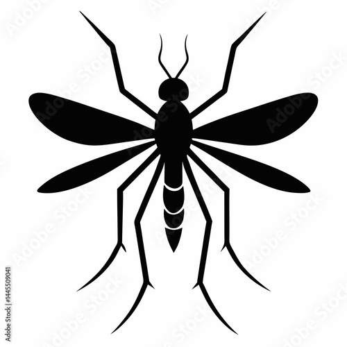 Vector Illustration Simple Mosquito Silhouette