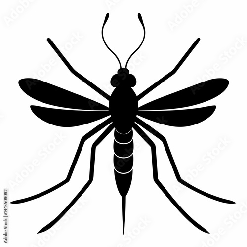Vector Illustration Simple Mosquito Silhouette