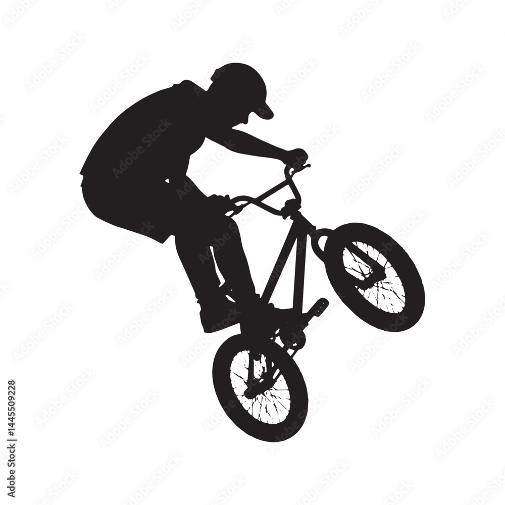 Fototapeta premium silhouette of a cyclist