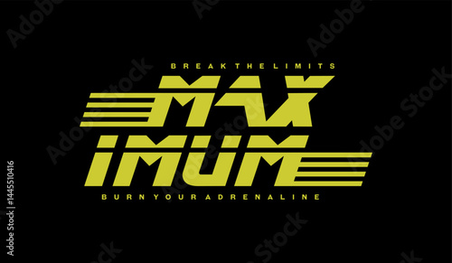 Max speed, abstract typography motivational quotes modern design slogan. Vector illustration graphics print t shirt, apparel, background, poster, banner, postcard or social media content.