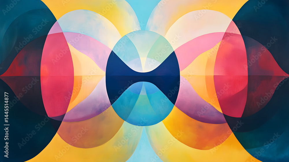 Obraz premium Symmetrical compositions with balanced geome