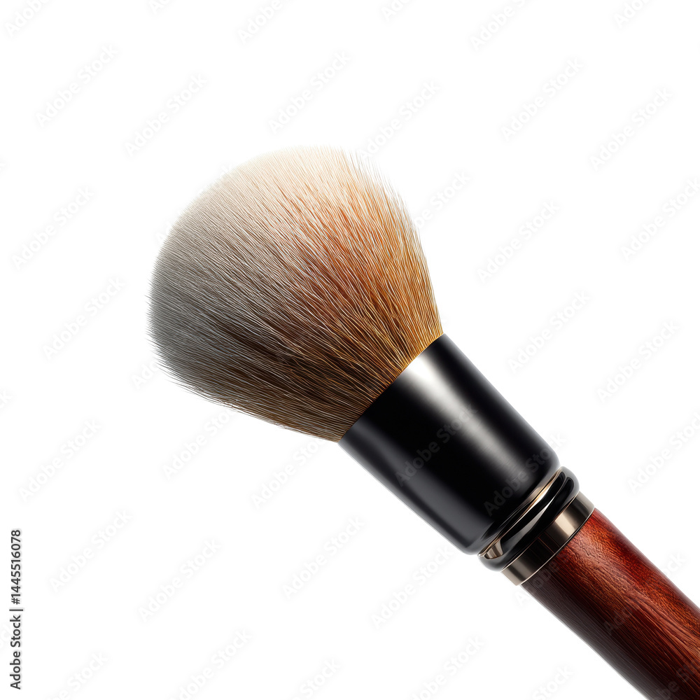 Luxurious Makeup Brush Against Black Background Luxurious Makeup Brush Against Black Background
