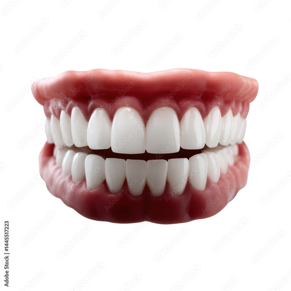 Realistic 3D Model of an Open Mouth with Perfect Teeth Realistic 3D Model of an Open Mouth with Perfect Teeth