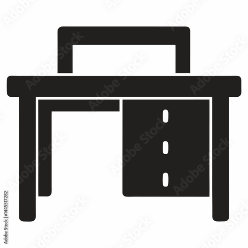 Office Desk icon on white background