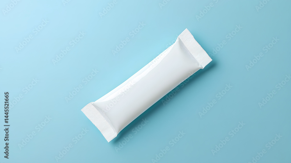 Top view white bar snack packaging template design Top view white bar snack packaging template design