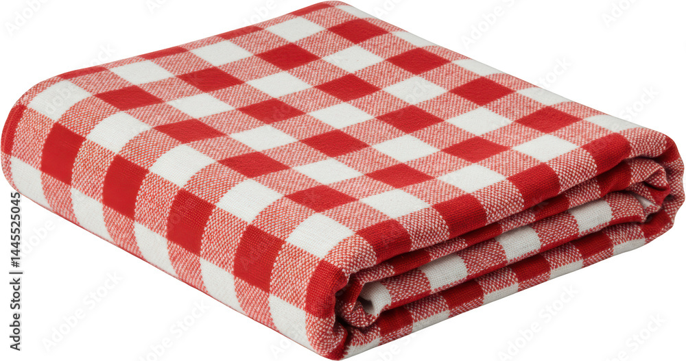Red and White Gingham Picnic Blanket Folded Checkered Fabric Texture Home Decor Cottagecore Red and White Gingham Picnic Blanket Folded Checkered Fabric Texture Home Decor Cottagecore