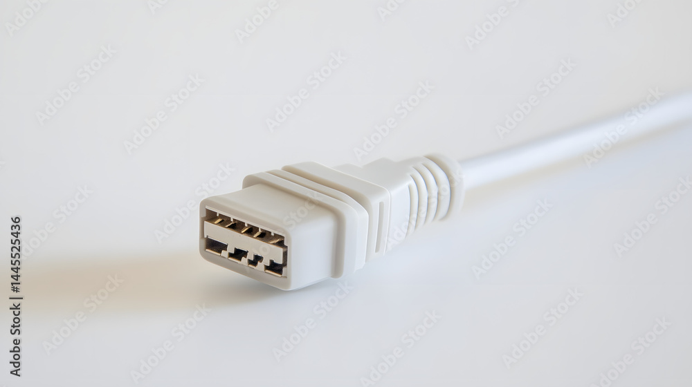 Unplugged ethernet cable white background Unplugged ethernet cable white background
