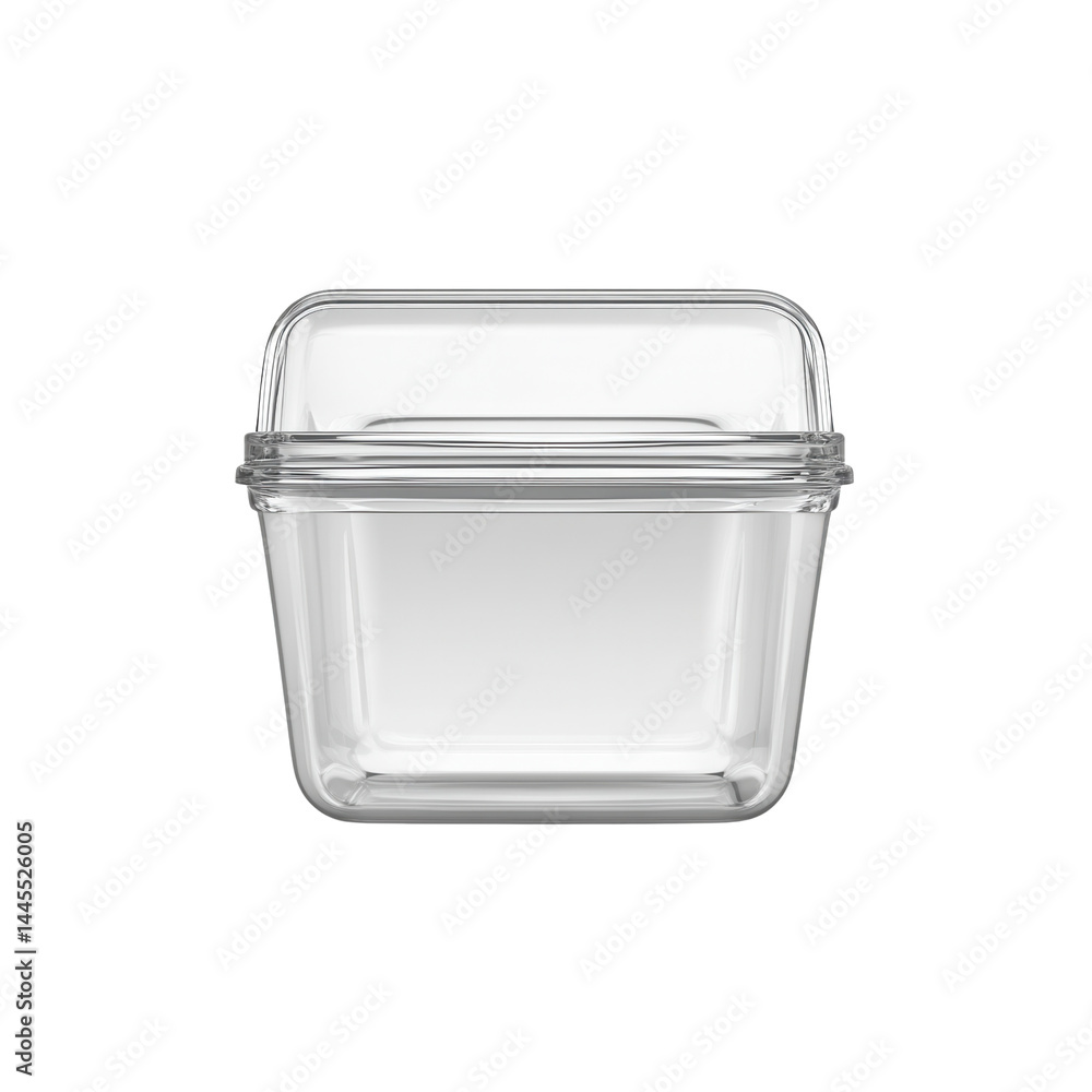 Clear Plastic Food Storage Container with Lid - Square Shape Clear Plastic Food Storage Container with Lid - Square Shape