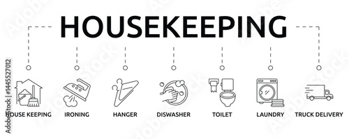housekeeping banner with icon and keywords