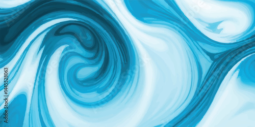 Watercolor texture of soft blue ocean waves, seamlessly blended with white hues to represent the gentle motion of a tsunami wave, Seamless Blend of Oceanic in a Soft Watercolor Wave for Tropical Theme