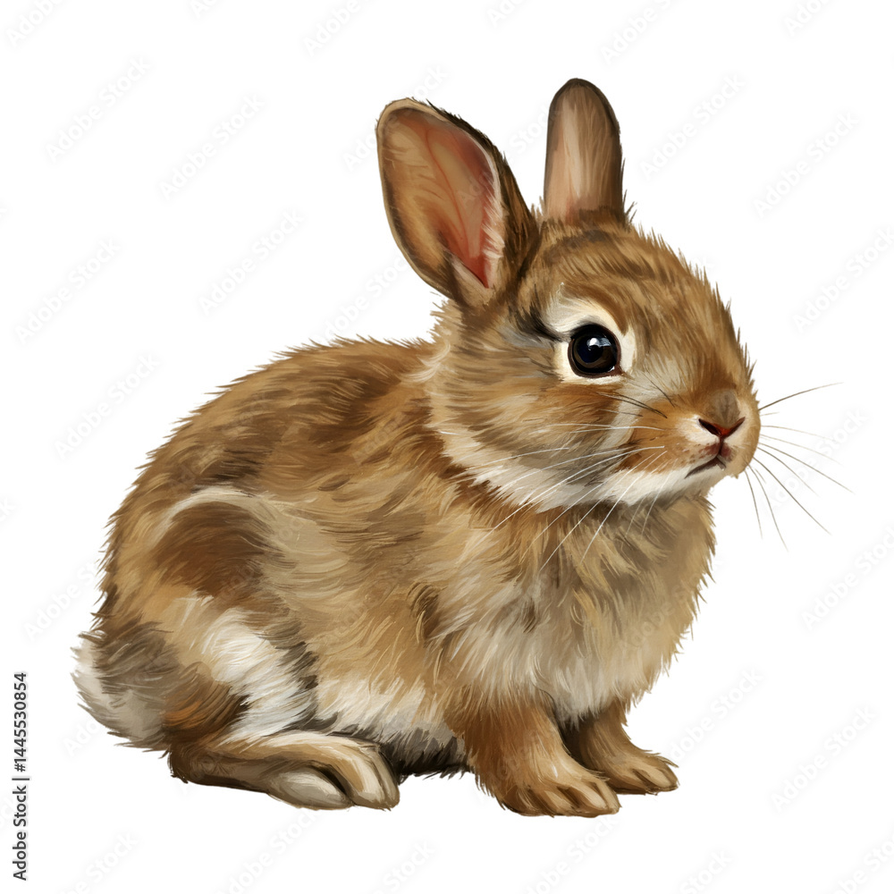Obraz premium rabbit on white background