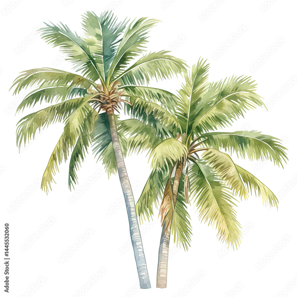 Fototapeta premium minimalist style coconut palm tree