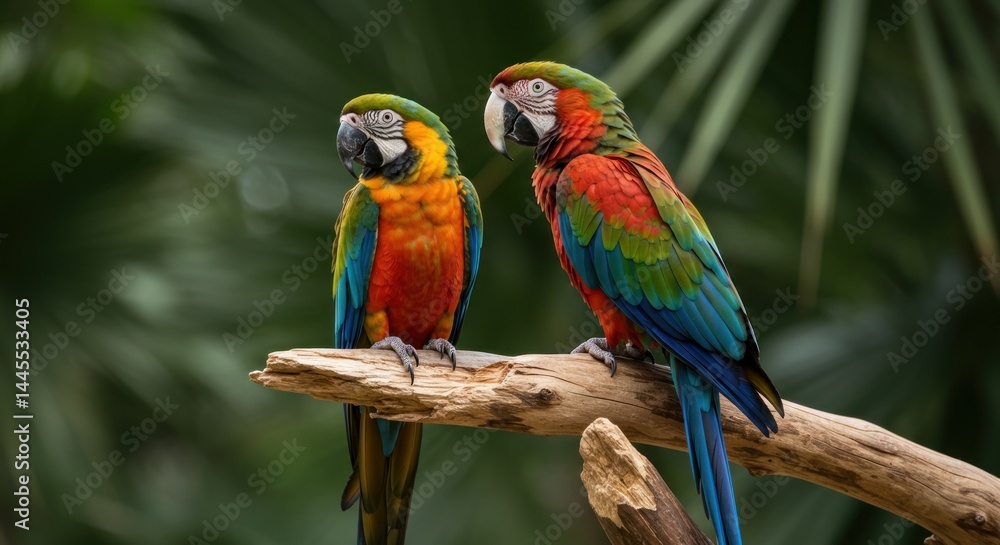 Obraz premium Pair of Colorful Macaws Photo