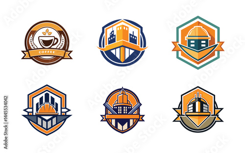 Collection of Building and Coffee Logos Design