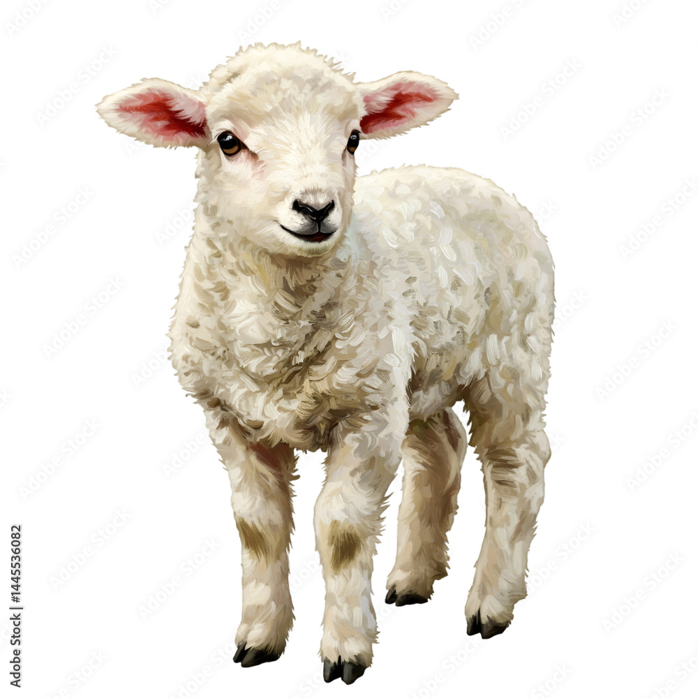 Fototapeta premium sheep isolated on white background