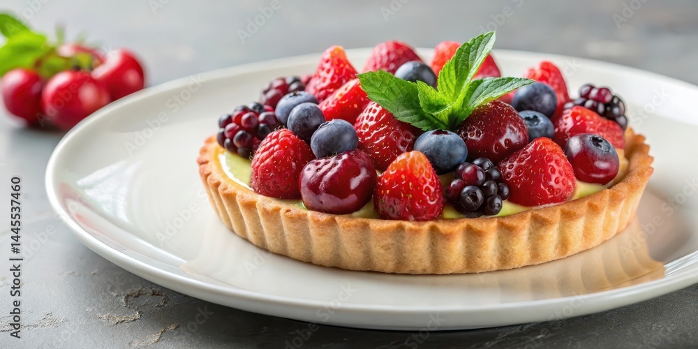 Fruit tart with berries on a plate, sweet, fruity, sweet, fruity, pastry,berries, foodie, food Fruit tart with berries on a plate, sweet, fruity, sweet, fruity, pastry,berries, foodie, food