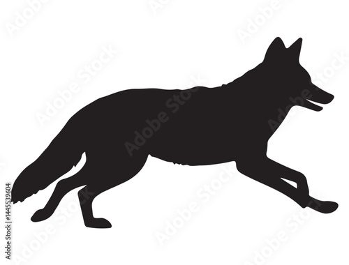  COYOTE SILHOUETTE WHITE BACKGROUND