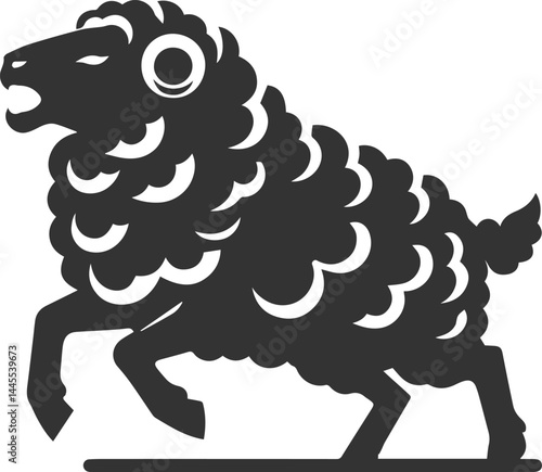 Vector sheep animal silhouette