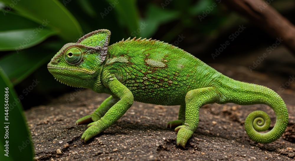 Fototapeta premium Chameleon on Rock Photo