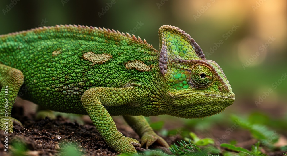 Fototapeta premium Green Chameleon Photo