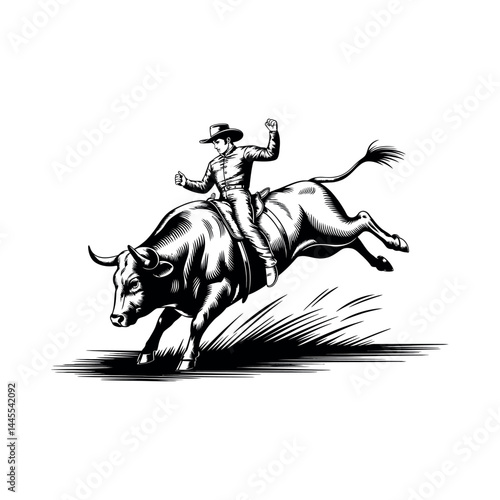 Black silhouette vector illustration shows a horse and rider engaged in equestrian sport