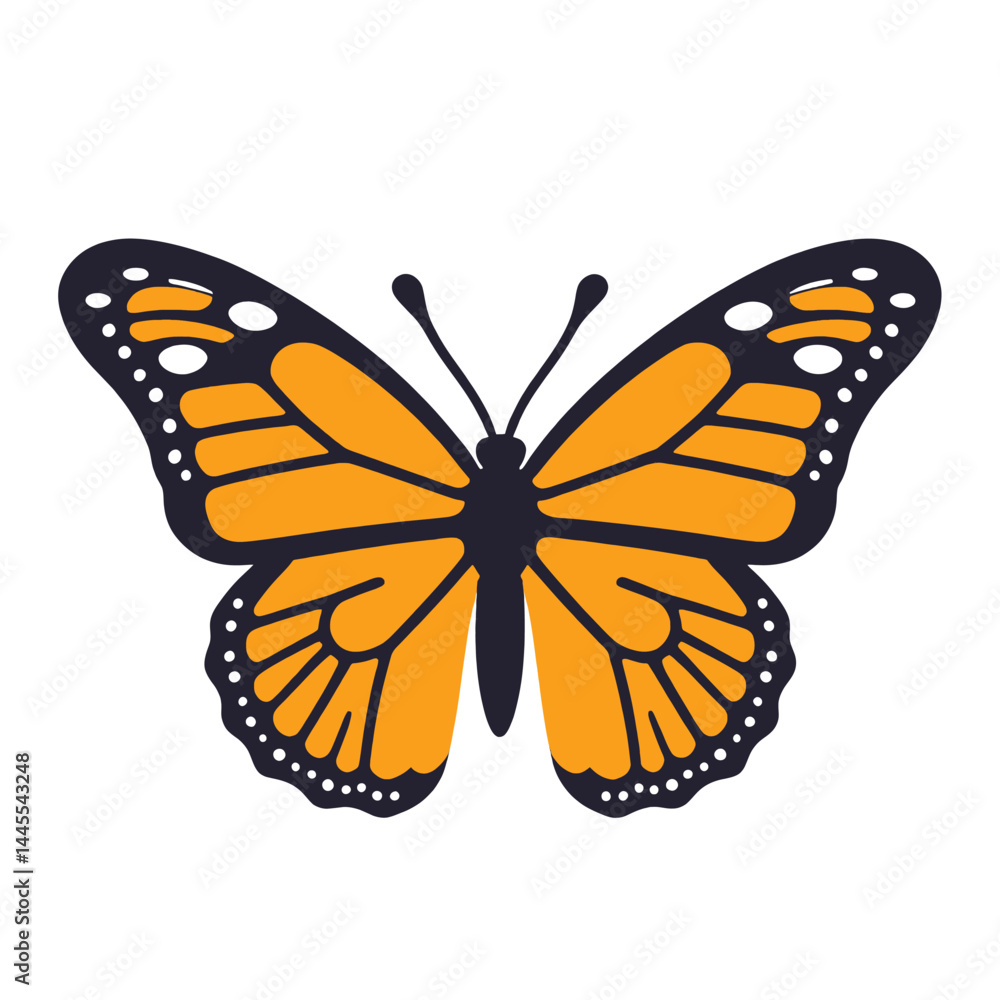 Fototapeta premium monarch-butterfly-illustration-isolated-vector